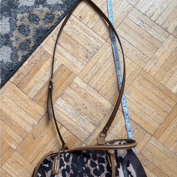 Coach Leather + Canvas Leopard Print Purse - Picture 11 of 12